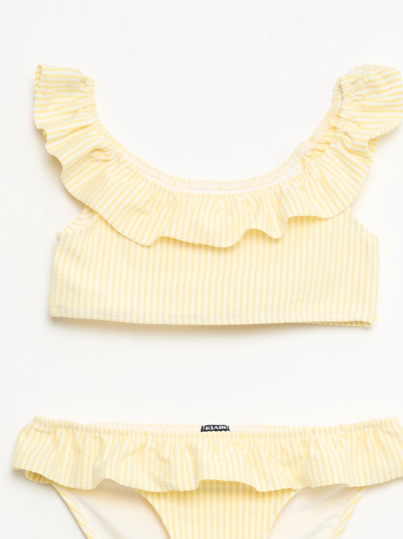 Conjunto fato de banho top + cueca - 2 peças Amarelo - Kiabi