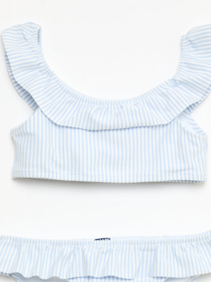 Conjunto fato de banho top + cueca - 2 peças Azul - Kiabi