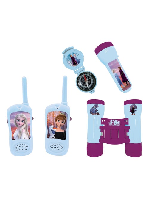 Conjunto frozen aventura com walkie talkies até 120 m, binóculos e bússola - Kiabi