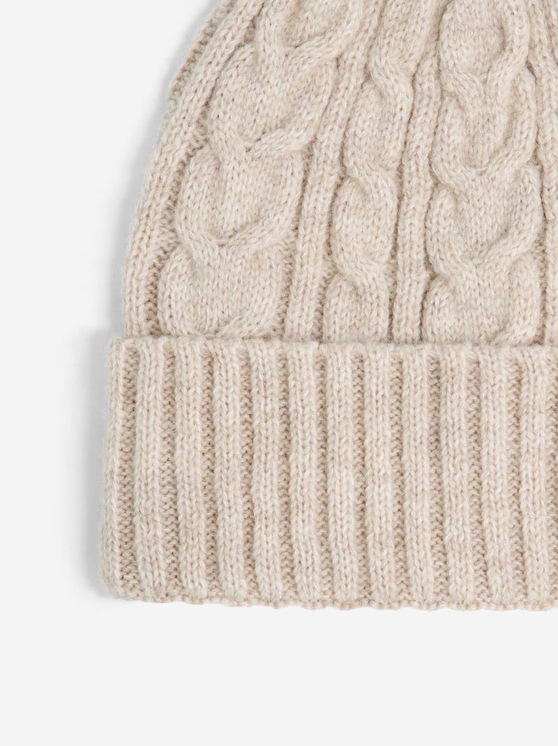 Conjunto gorro + cachecol - 2 peças Bege - Kiabi