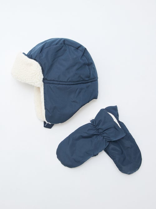 Conjunto gorro com protetores de orelha + luvas - Kiabi