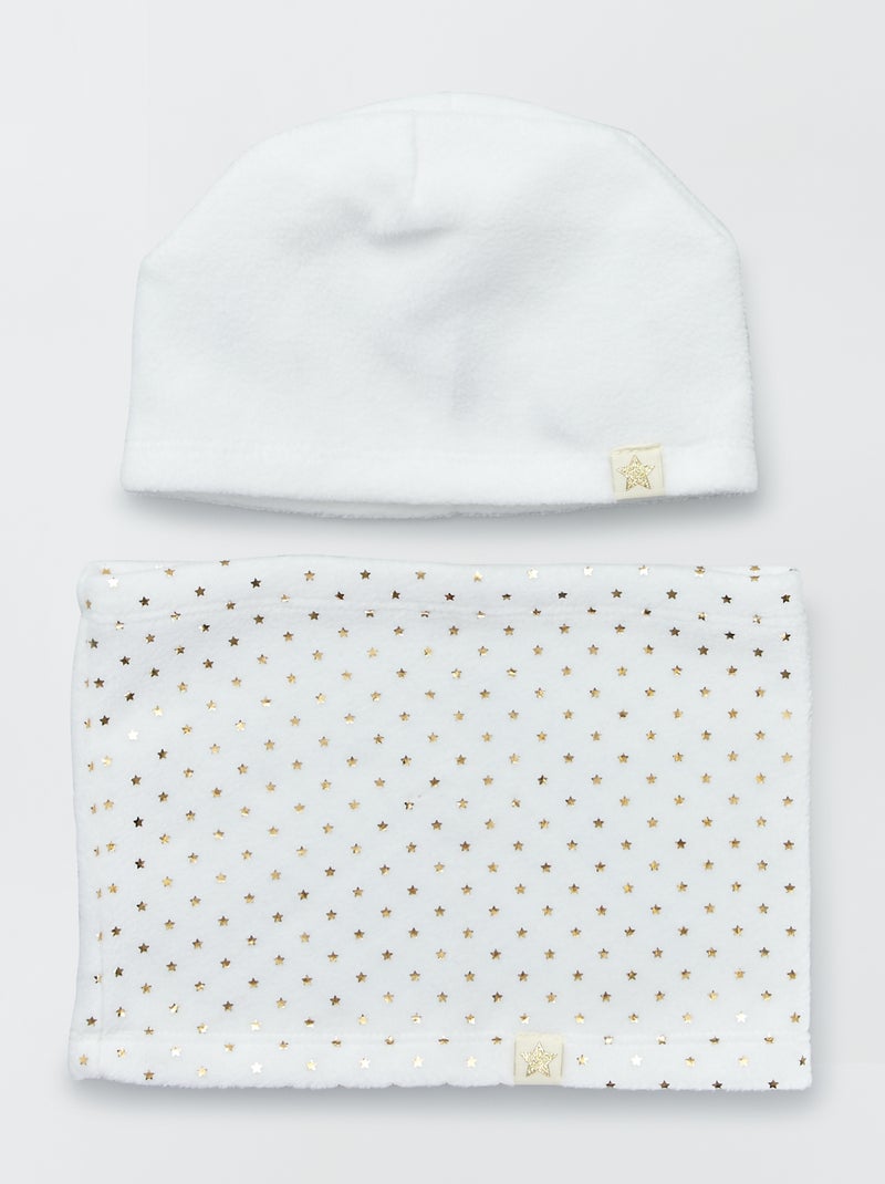 Conjunto gorro e gola BRANCO - Kiabi