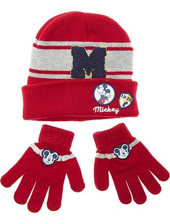 Conjunto gorro e luvas 'Mickey' - Kiabi