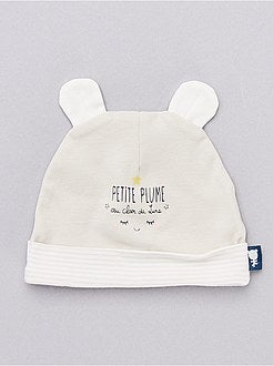Conjunto gorro e luvas 'Petit Béguin' - Kiabi