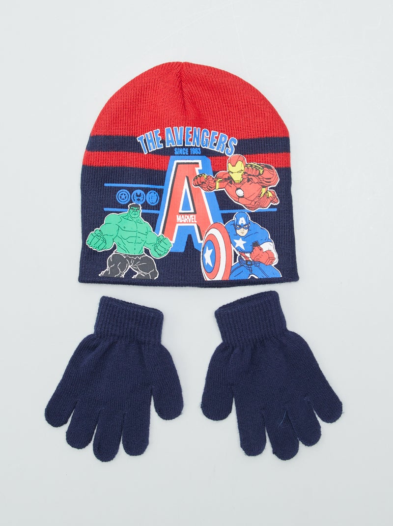 Conjunto gorro e luvas 'Vingadores' 'Marvel' - 2 peças AZUL - Kiabi