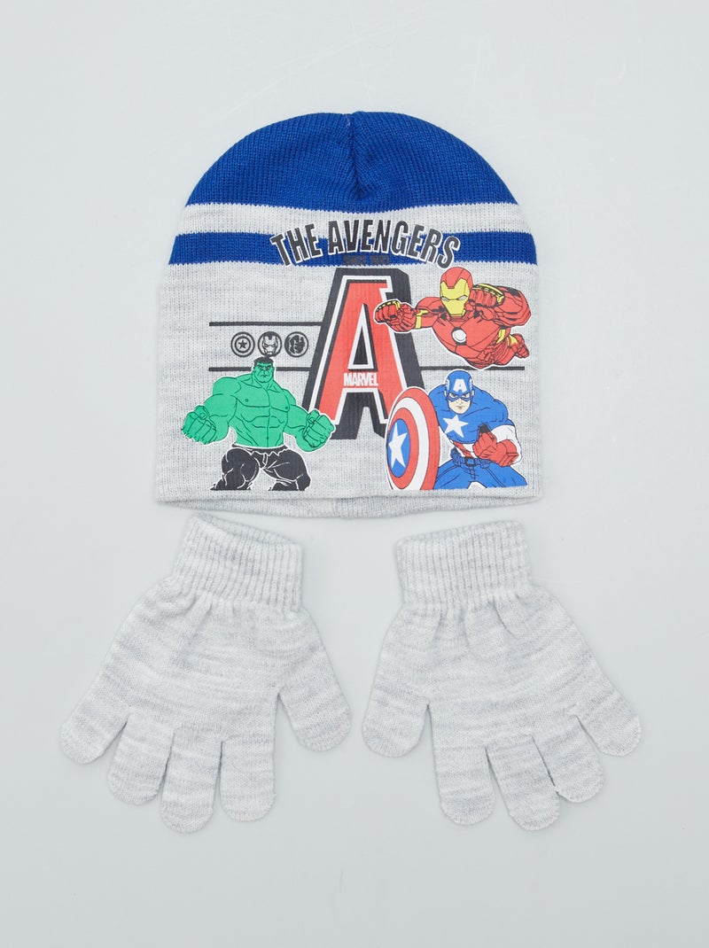 Conjunto gorro e luvas 'Vingadores' 'Marvel' - 2 peças CINZA - Kiabi