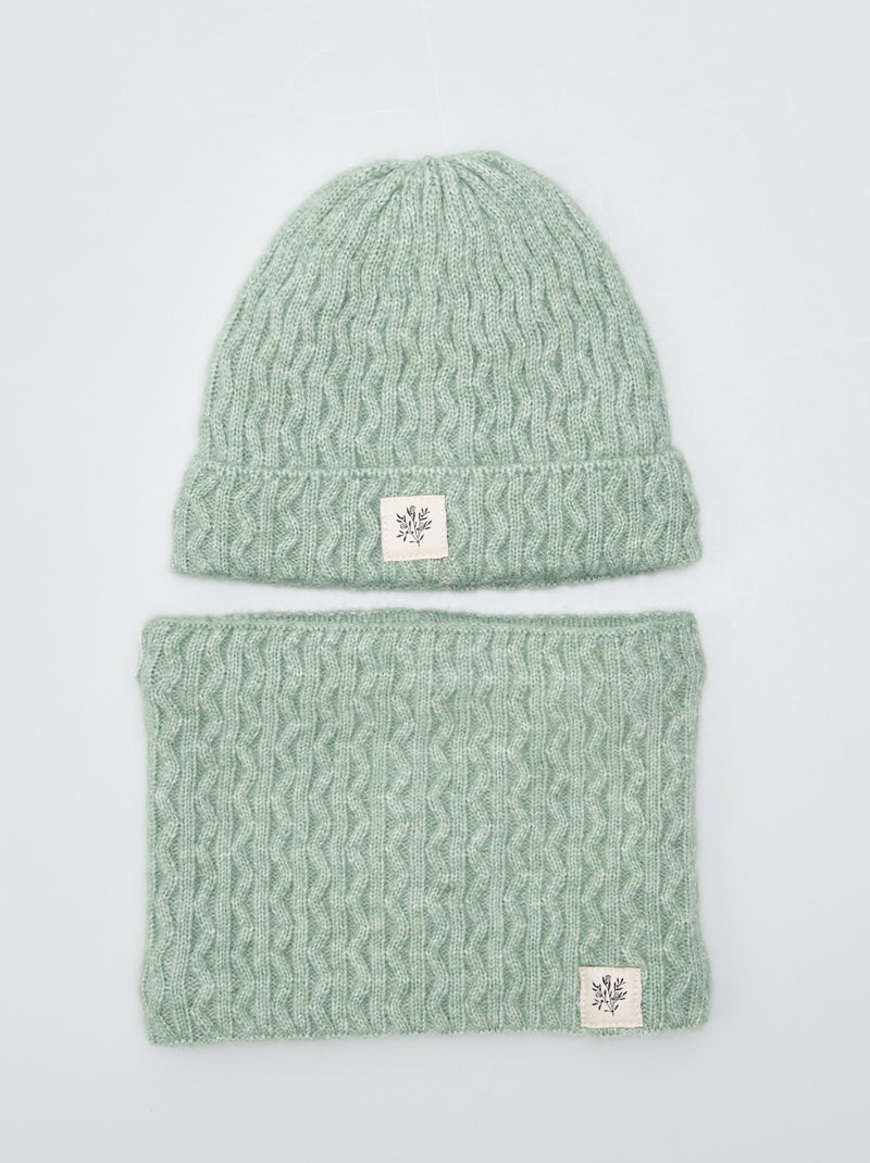 Conjunto gorro + gola - 2 peças VERDE - Kiabi