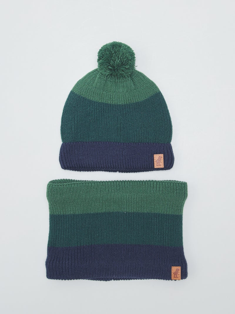 Conjunto gorro + gola - 2 peças VERDE - Kiabi