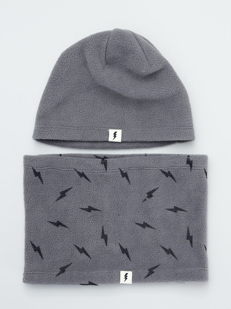 Conjunto gorro + gola CINZA - Kiabi