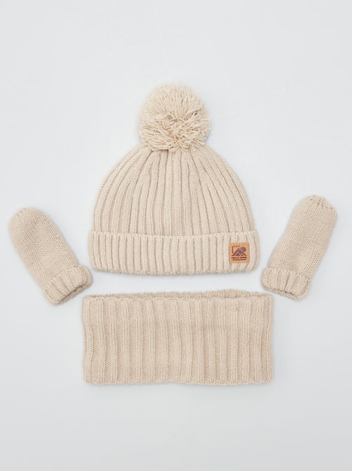 Conjunto gorro, gola e luvas - Kiabi
