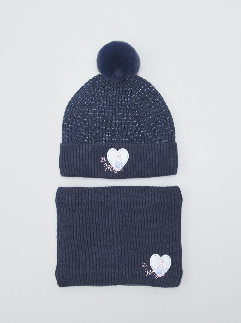 Conjunto gorro + gola 'Frozen' - 2 peças ROSA - Kiabi