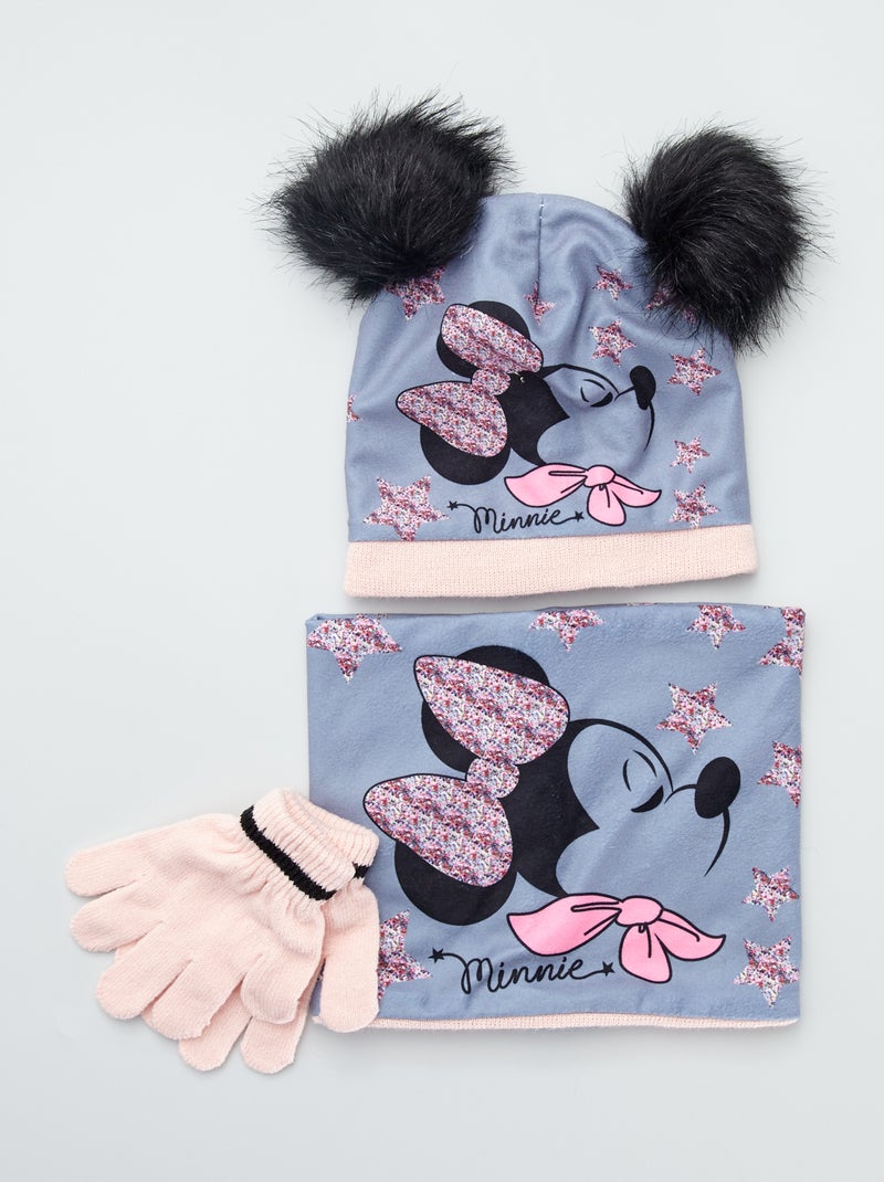 Conjunto gorro + gola + luvas 'Disney' Cinza - Kiabi