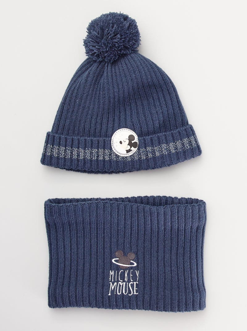 Conjunto gorro + gola 'Mickey Mouse' Azul - Kiabi