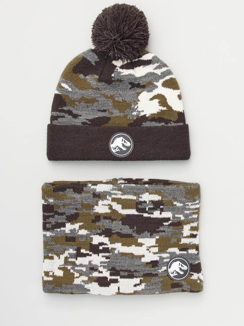 Conjunto gorro + gola 'Mundo Jurássico' Multicor - Kiabi