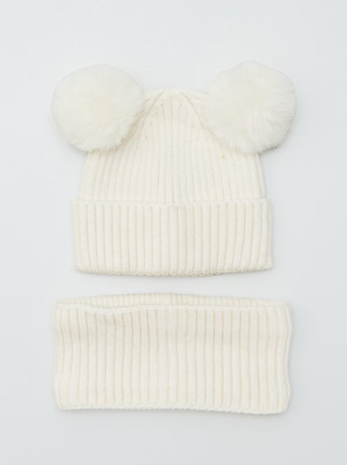Conjunto gorro + gola snood com forro polar - Kiabi