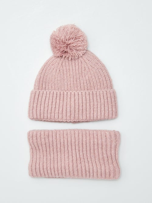 Conjunto gorro + gola snood em malha polar - Kiabi