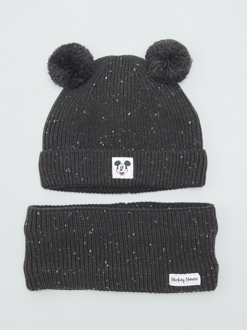 Conjunto gorro + gola snood quente PRETO - Kiabi