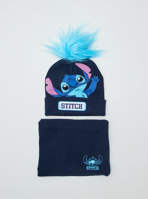 Conjunto gorro + gola snood 'Stitch'  - 2 peças - Kiabi