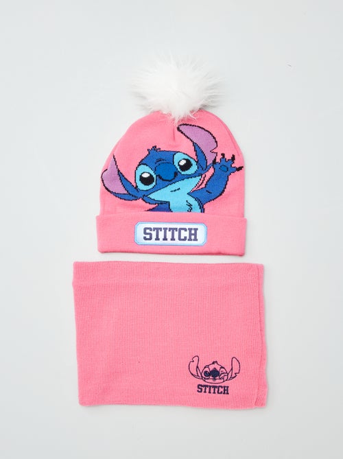 Conjunto gorro + gola snood 'Stitch'  - 2 peças - Kiabi
