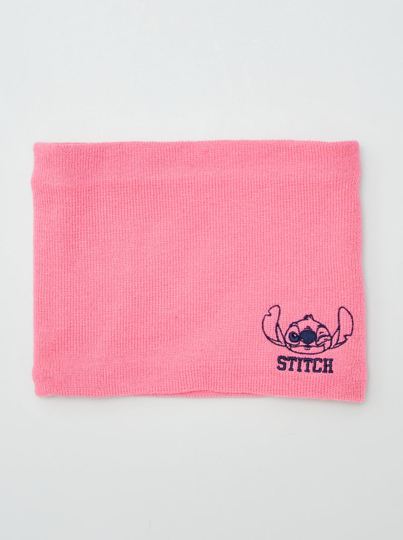 Conjunto gorro + gola snood 'Stitch'  - 2 peças ROSA - Kiabi