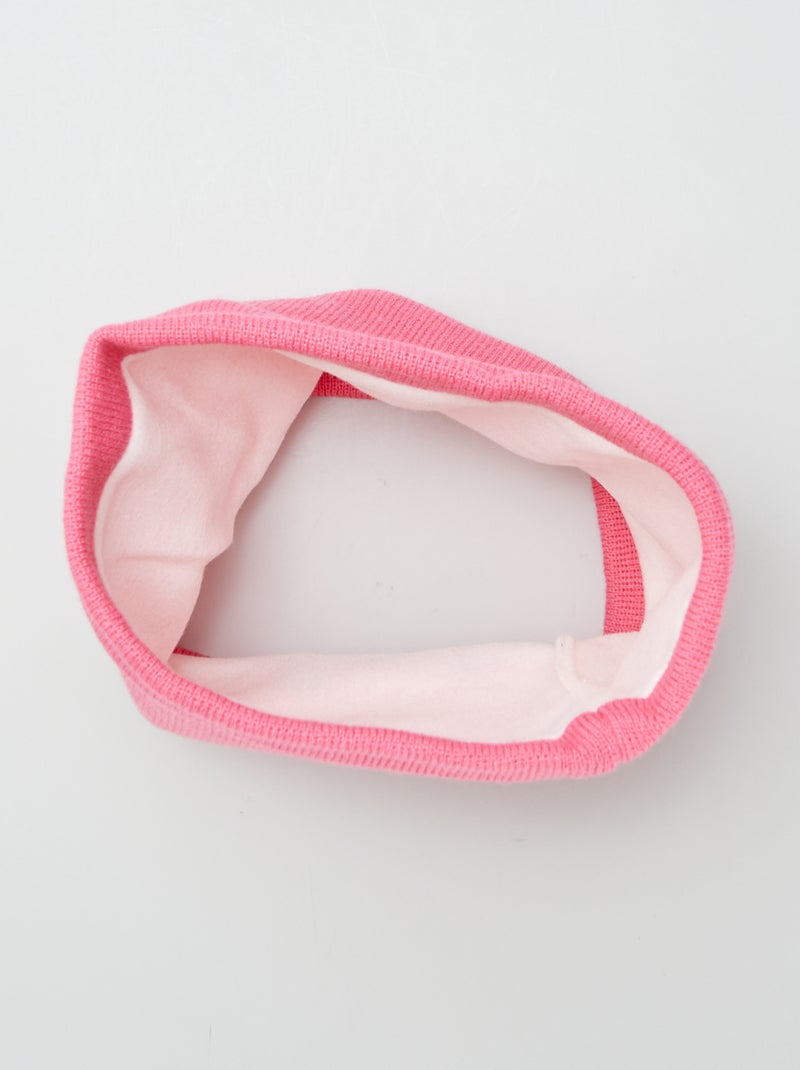 Conjunto gorro + gola snood 'Stitch'  - 2 peças ROSA - Kiabi