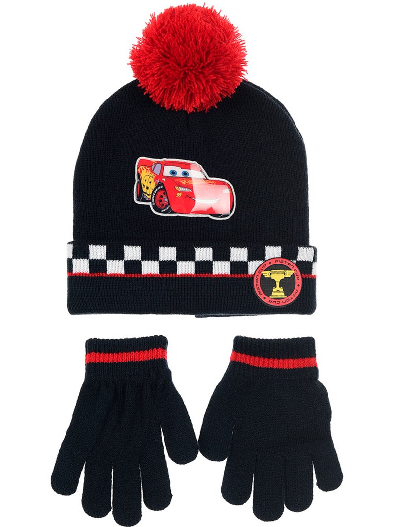 Conjunto gorro & luvas azul-marinho menino cars - licença oficial Azul-marinho - Kiabi