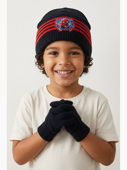 Conjunto gorro & luvas azul-marinho menino spiderman - licença oficial - Kiabi Conjunto gorro & luvas azul-marinho menino spiderman - licença oficial - Kiabi