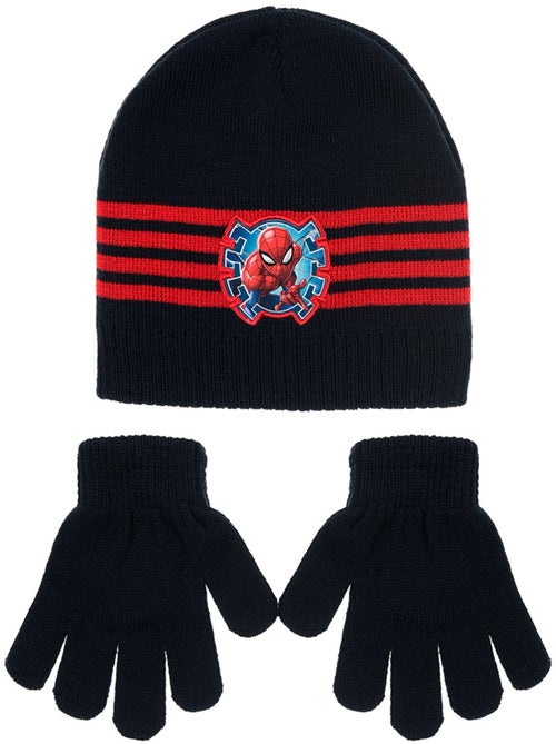Conjunto gorro & luvas azul-marinho menino spiderman - licença oficial - Kiabi Conjunto gorro & luvas azul-marinho menino spiderman - licença oficial - Kiabi