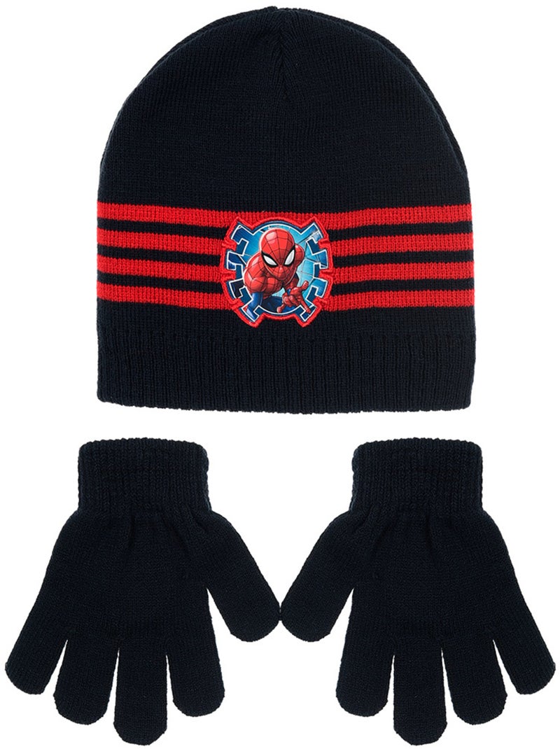 Conjunto gorro & luvas azul-marinho menino spiderman - licença oficial Azul-marinho - Kiabi