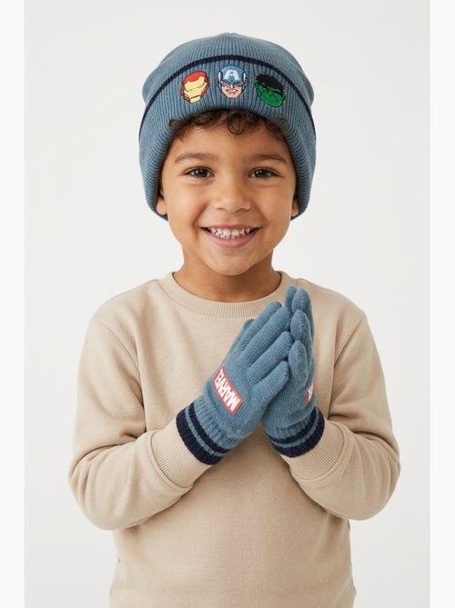 Conjunto gorro & luvas azul menino avengers - licença oficial - Kiabi