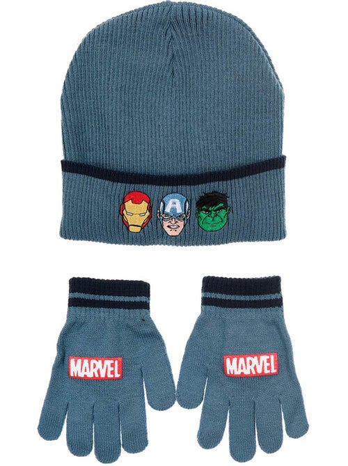 Conjunto gorro & luvas azul menino avengers - licença oficial - Kiabi