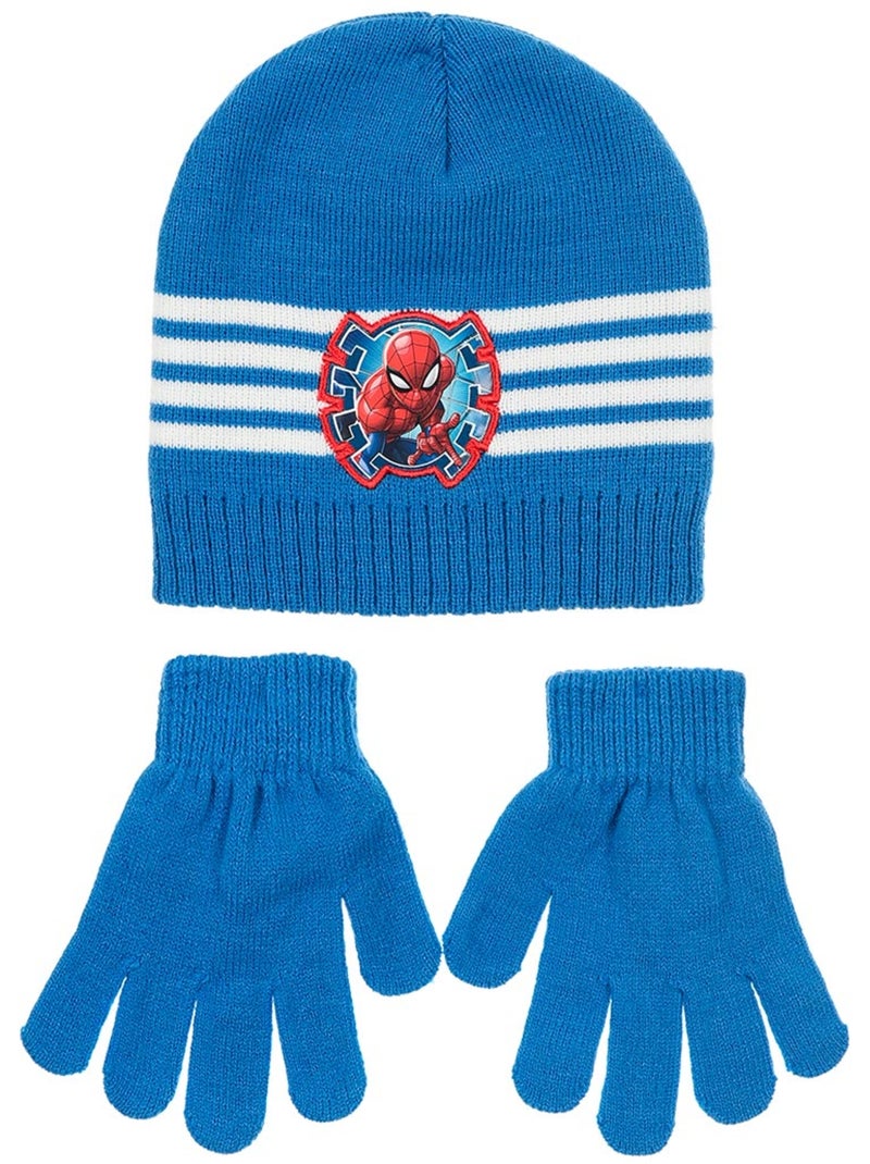 Conjunto gorro & luvas azul menino spiderman - licença oficial Azul - Kiabi