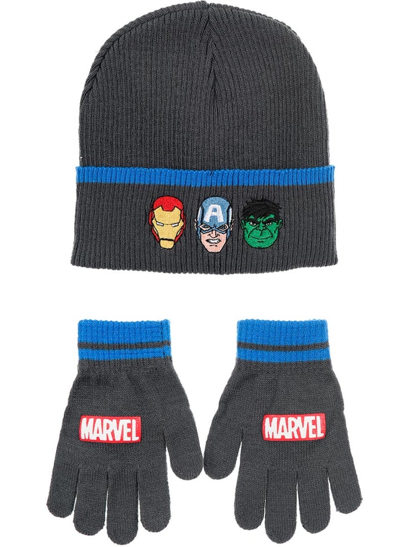 Conjunto gorro & luvas cinzento menino avengers - licença oficial Cinza - Kiabi