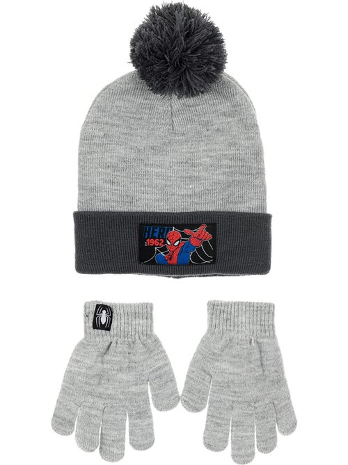 Conjunto gorro & luvas cinzento menino spiderman - licença oficial - Kiabi
