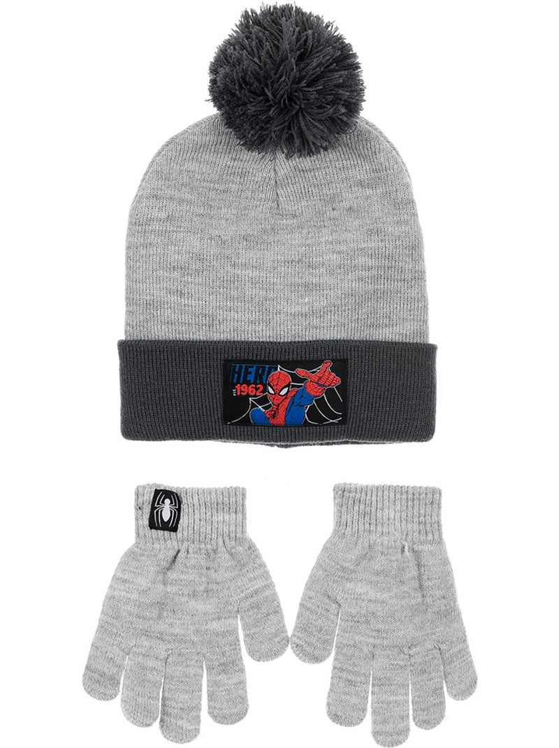 Conjunto gorro & luvas cinzento menino spiderman - licença oficial Cinza - Kiabi
