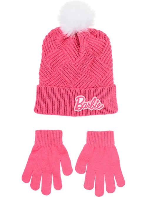 Conjunto gorro & luvas rosa menina barbie - licença oficial - Kiabi