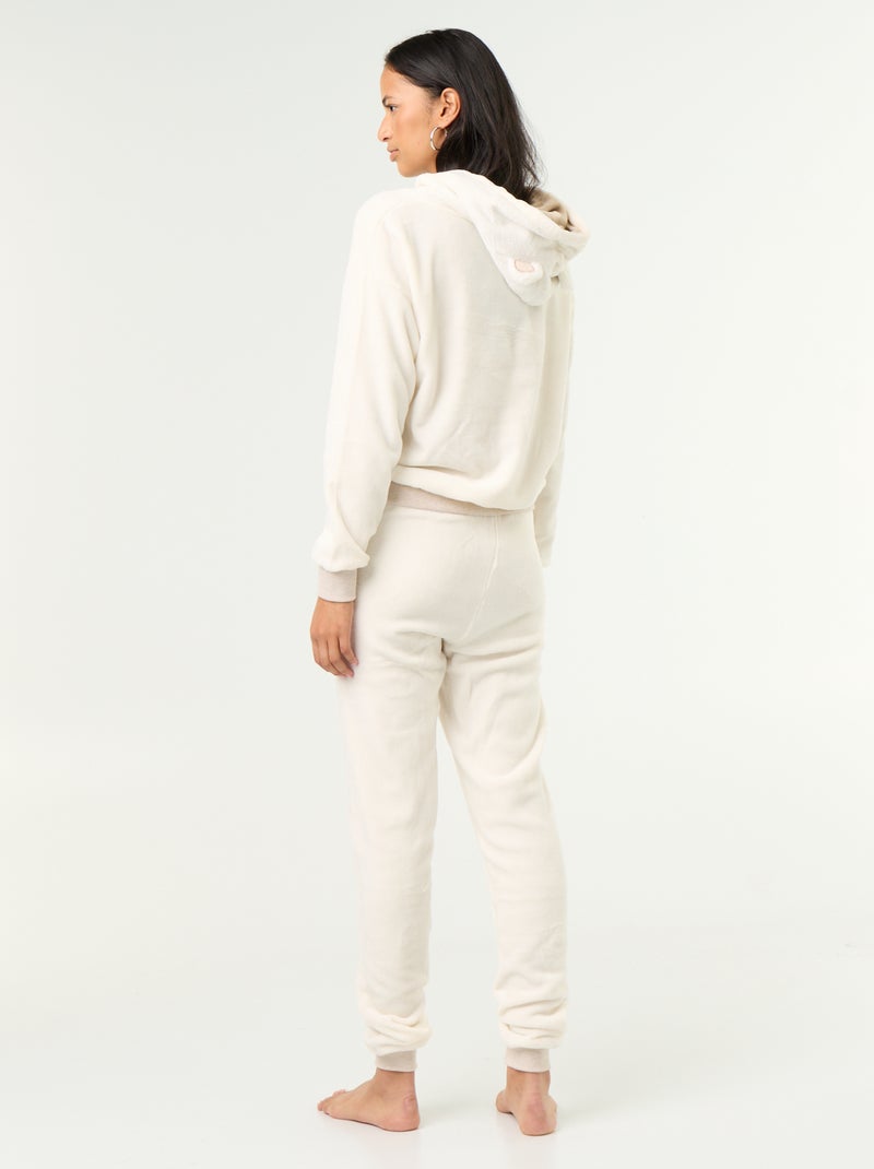 Conjunto homewear de 2 peças - Camisola + calças Branco - Kiabi