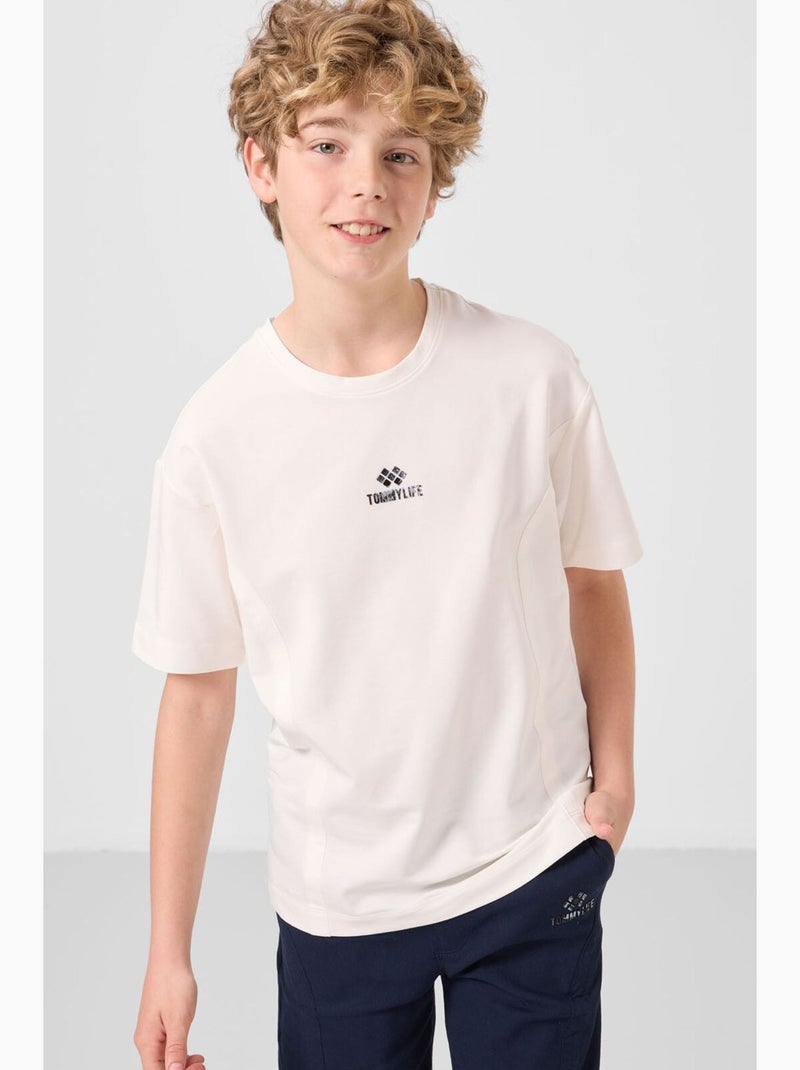Conjunto infantil de duas peças tommy Ecru - Kiabi