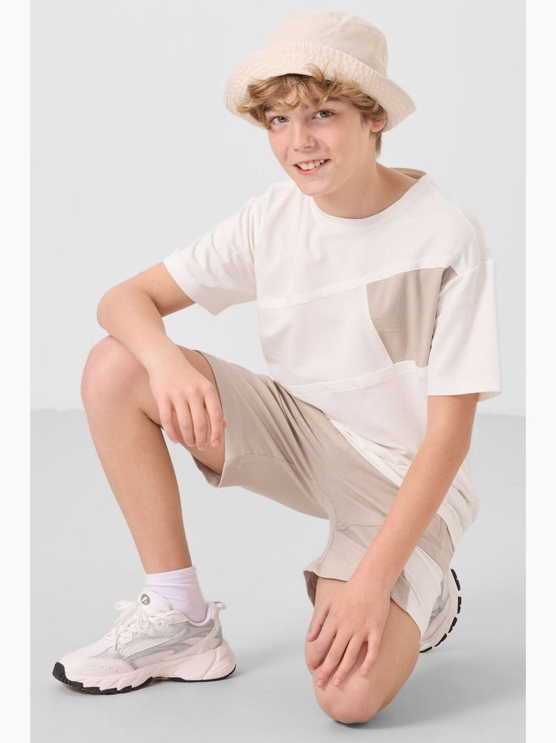Conjunto infantil duas peças tommy Branco Bege - Kiabi