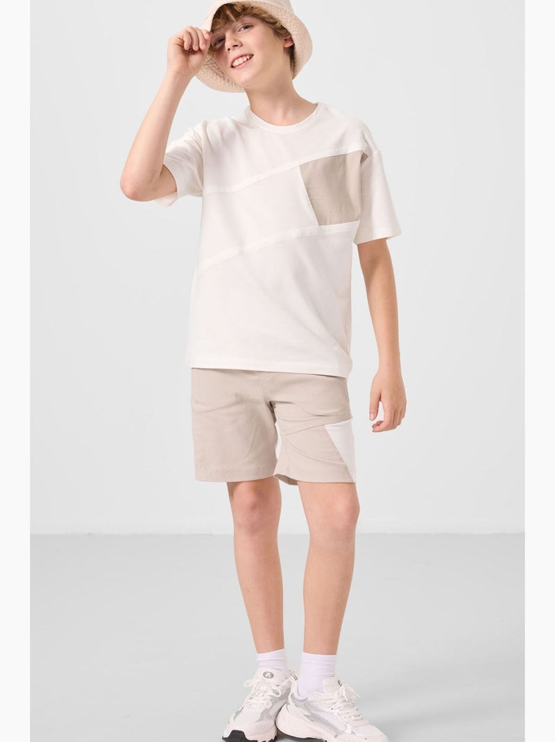 Conjunto infantil duas peças tommy Branco Bege - Kiabi
