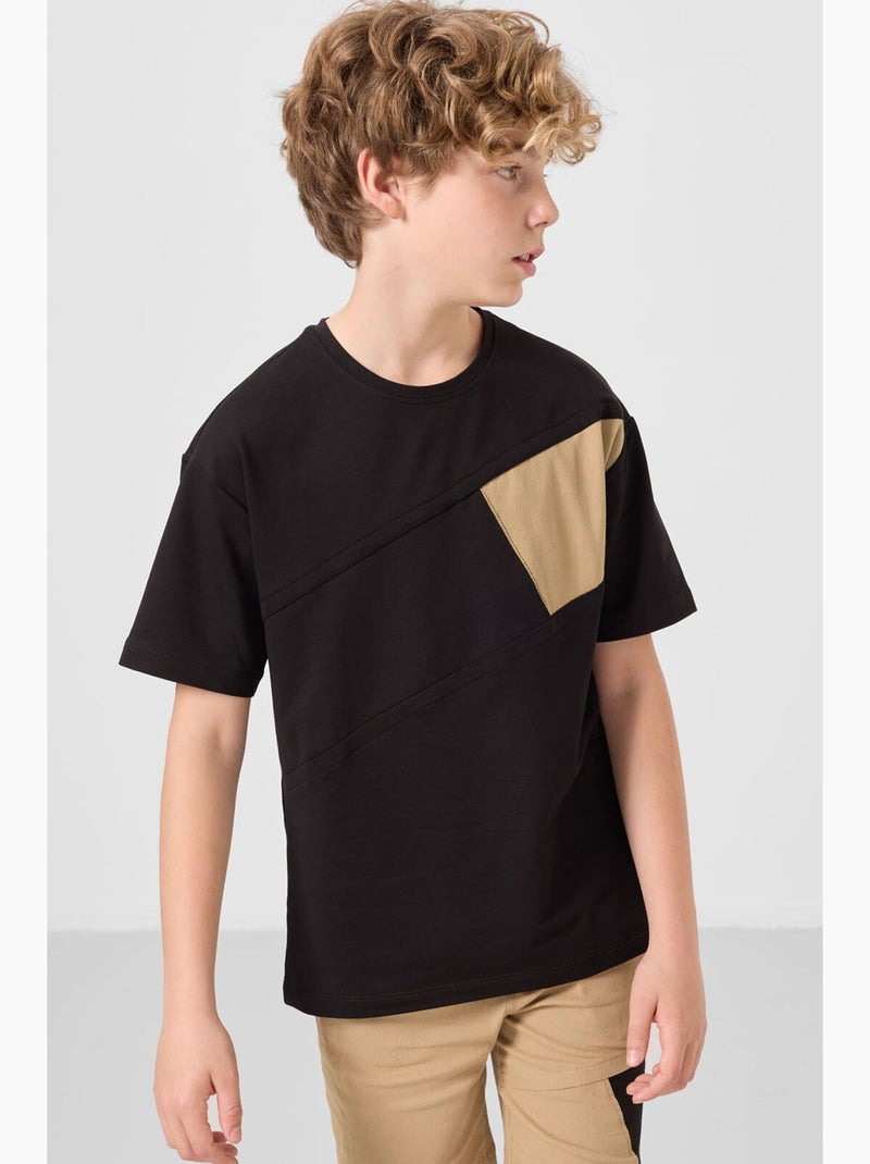 Conjunto infantil duas peças tommy Preto Cáqui - Kiabi
