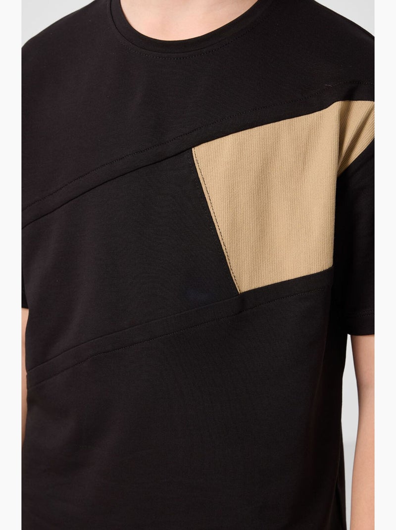 Conjunto infantil duas peças tommy Preto Cáqui - Kiabi