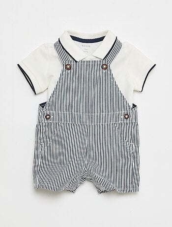 Conjunto jardineira + polo - 2 peças