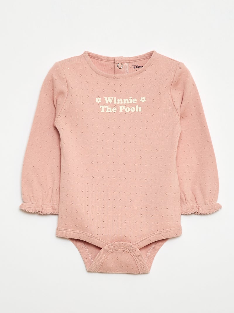 Conjunto Jardineira "Winnie" + fita de cabelo + t-shirt - 3 peças Rosa - Kiabi