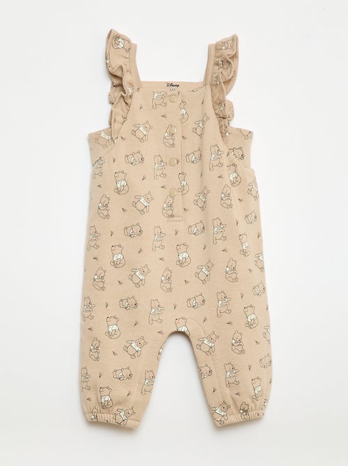 Conjunto Jardineira "Winnie" + fita de cabelo + t-shirt - 3 peças - Kiabi