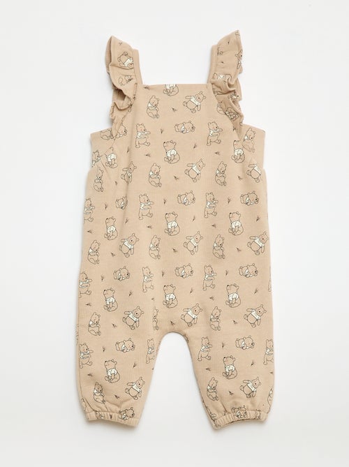 Conjunto Jardineira "Winnie" + fita de cabelo + t-shirt - 3 peças - Kiabi