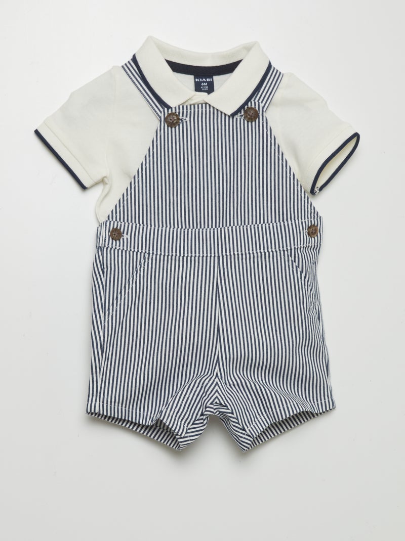 Conjunto jardineiras BRANCO - Kiabi