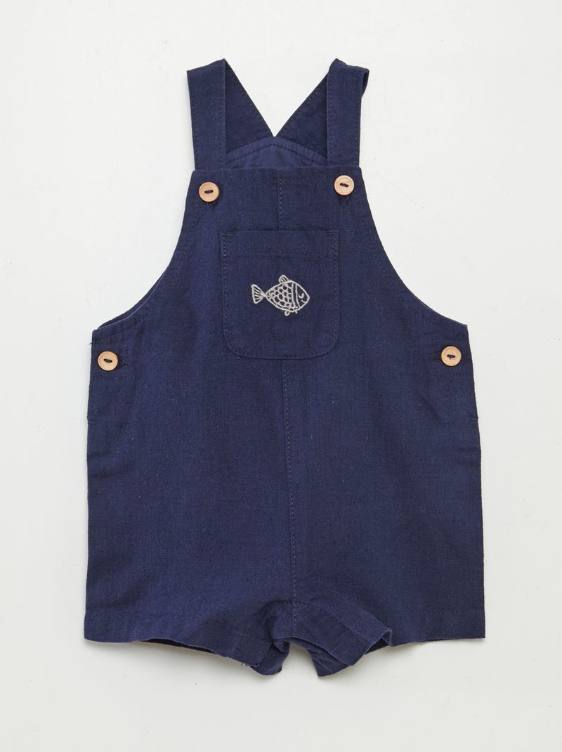 Conjunto jardineiras + t-shirt - 2 peças BRANCO - Kiabi