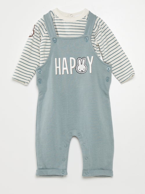 Conjunto jardineiras + t-shirt  - 2 peças - Kiabi