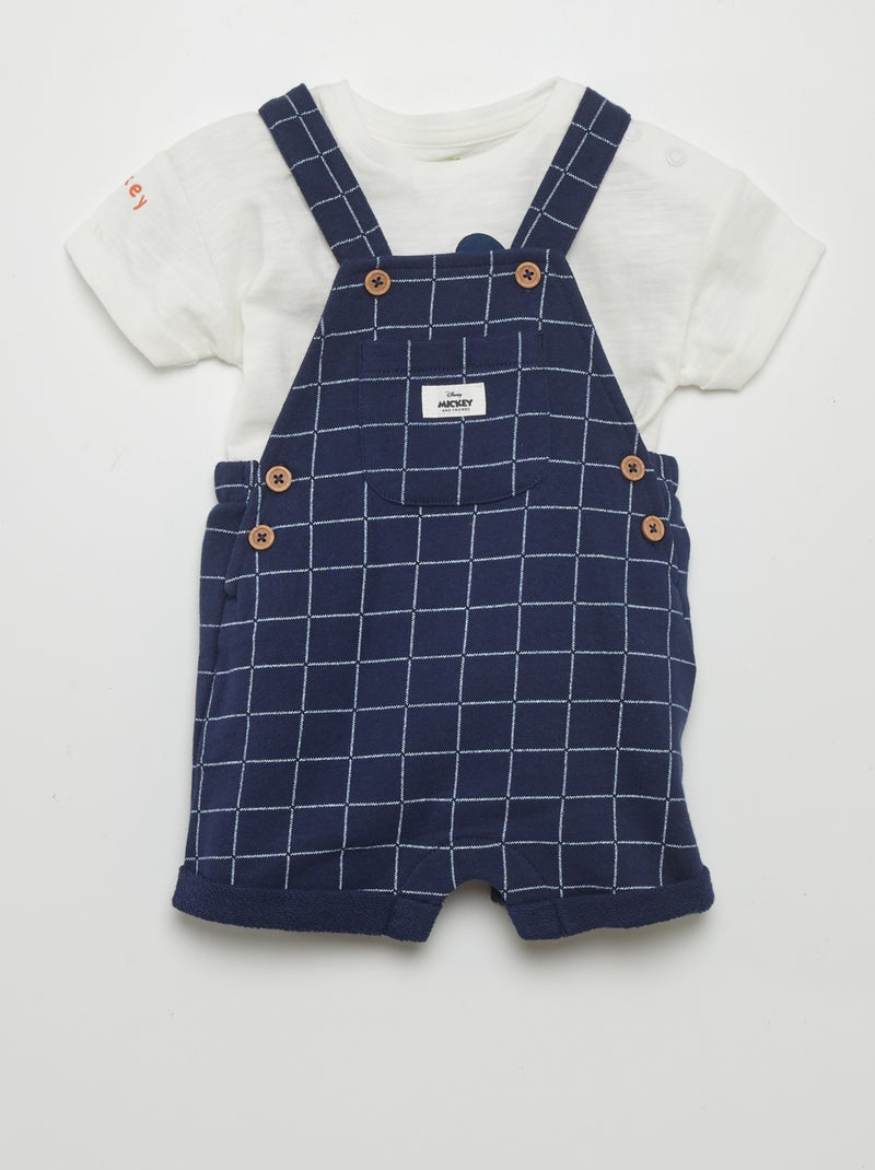 Conjunto jardineiras + t-shirt 'Disney' - 2 peças BRANCO - Kiabi